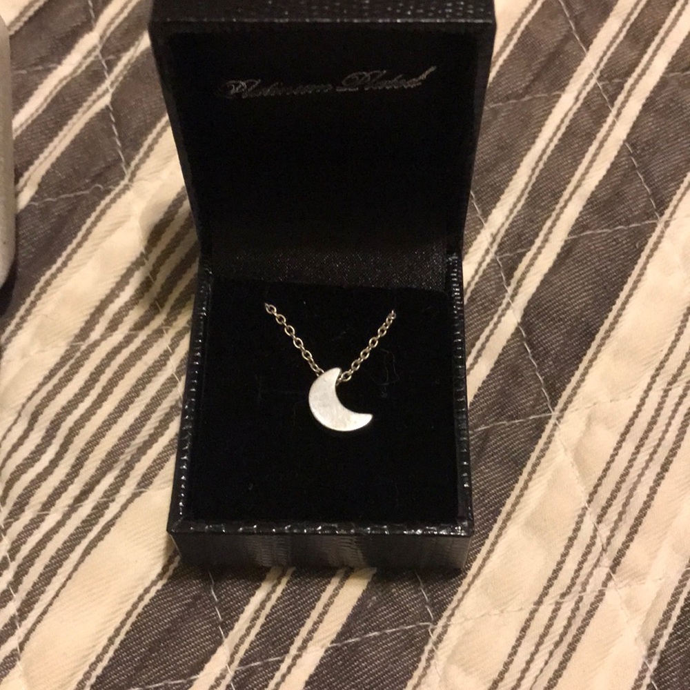 Sterling silver moon necklace